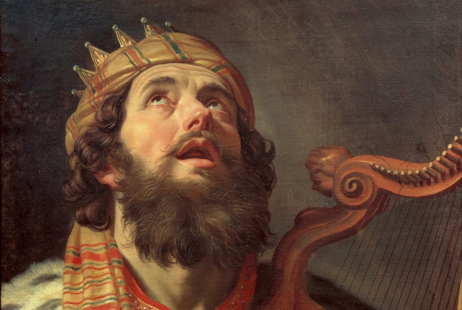 King David playing a harp