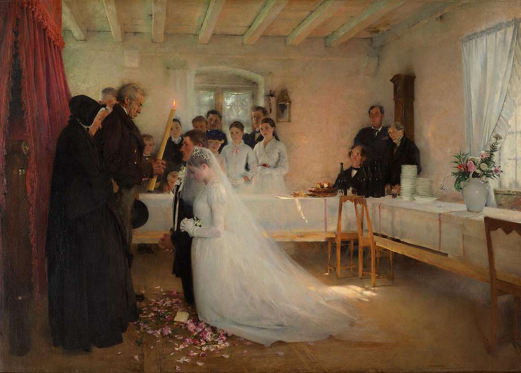 Painting of wedding blessing