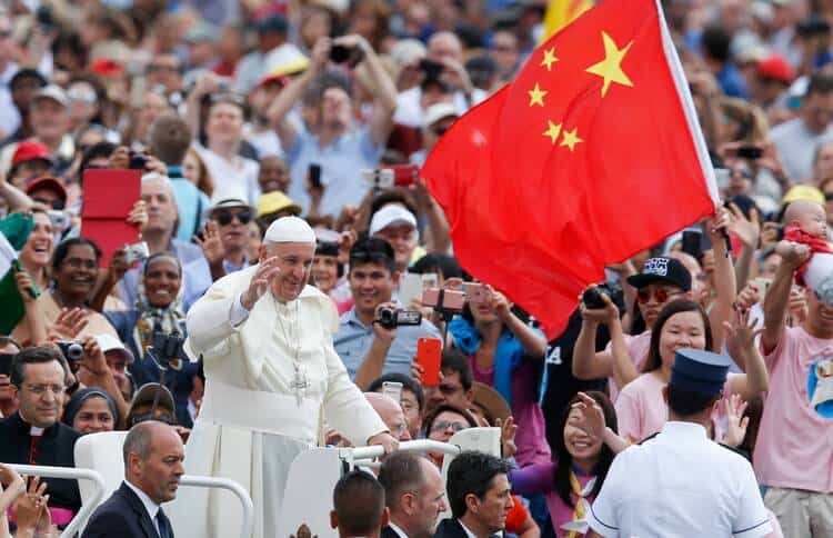 The Pope in a crowd in China