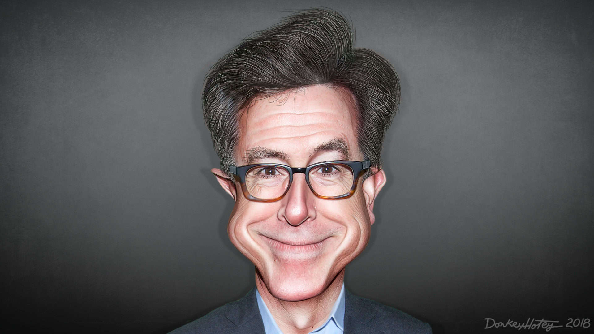Caricature of Stephen Colbert