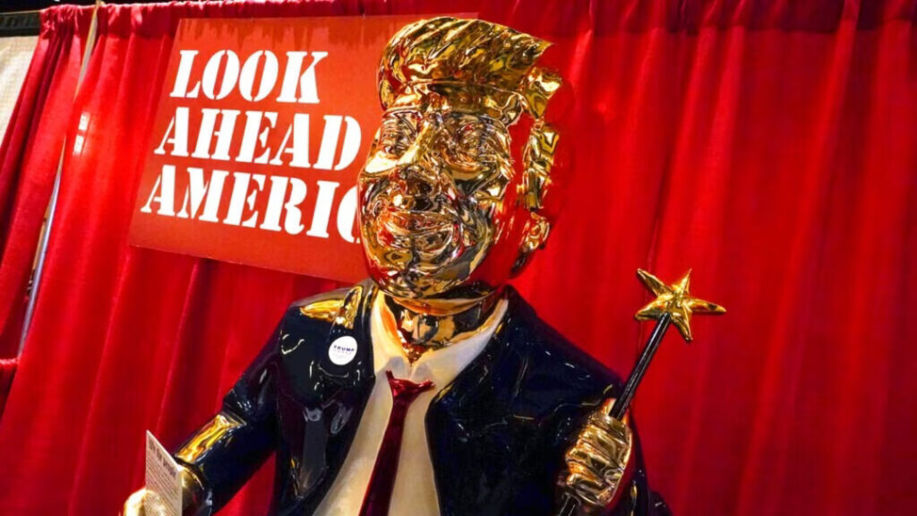 Golden Statue of Donald Trump