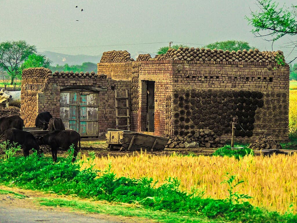 A village house in Punjab, Pakistan