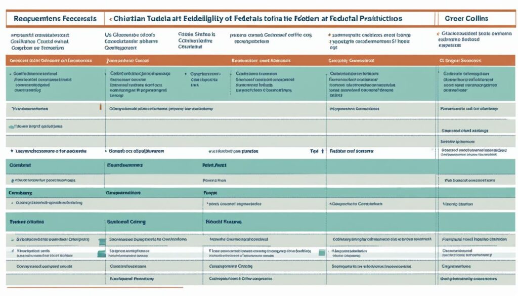 Federal Funding Eligibility Criteria Table