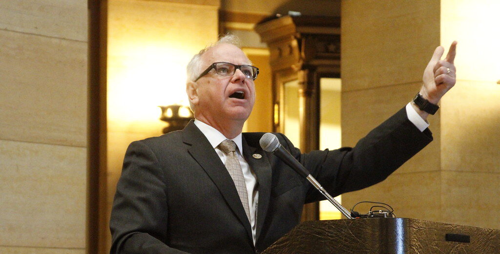 Tim Walz speaking