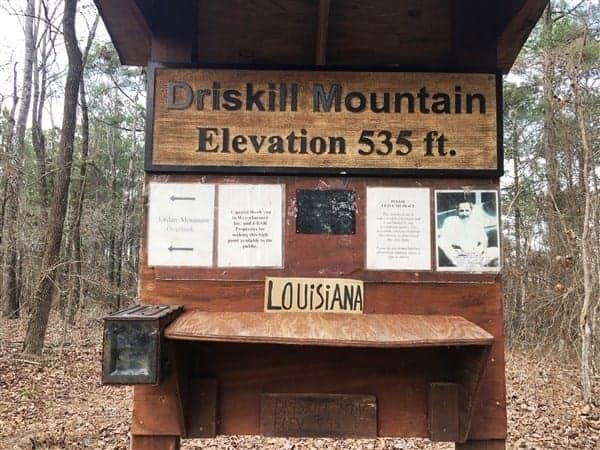 Driskill Mountain in Louisiana