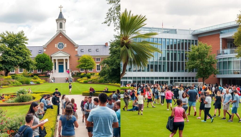 Comparison of Campus Life in Catholic vs Public Colleges