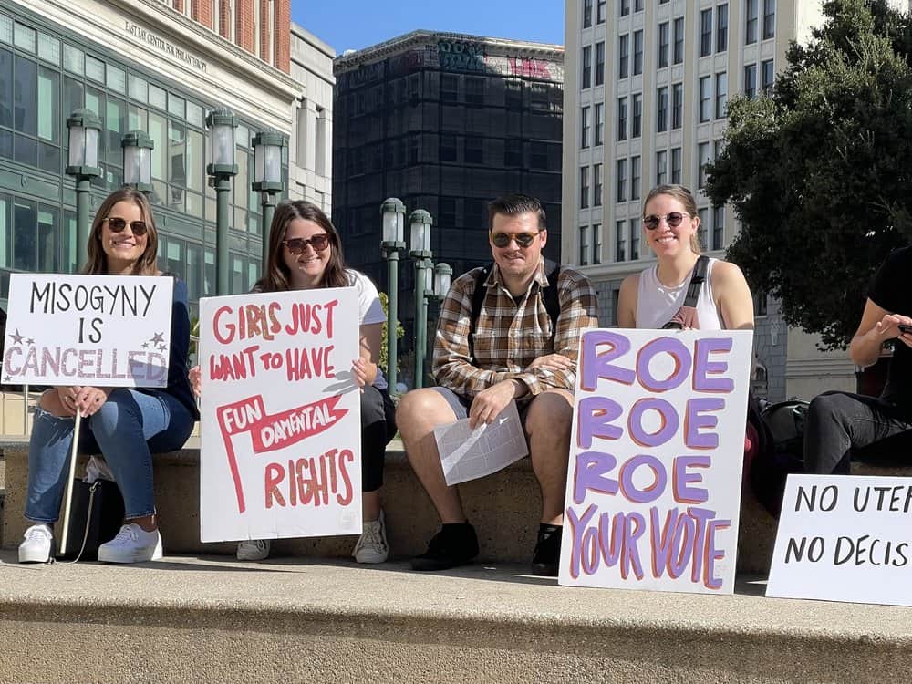 An abortion rights demonstration in California