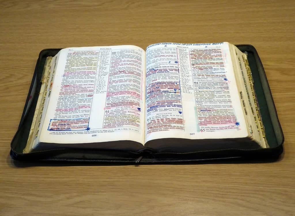 Bible with notes