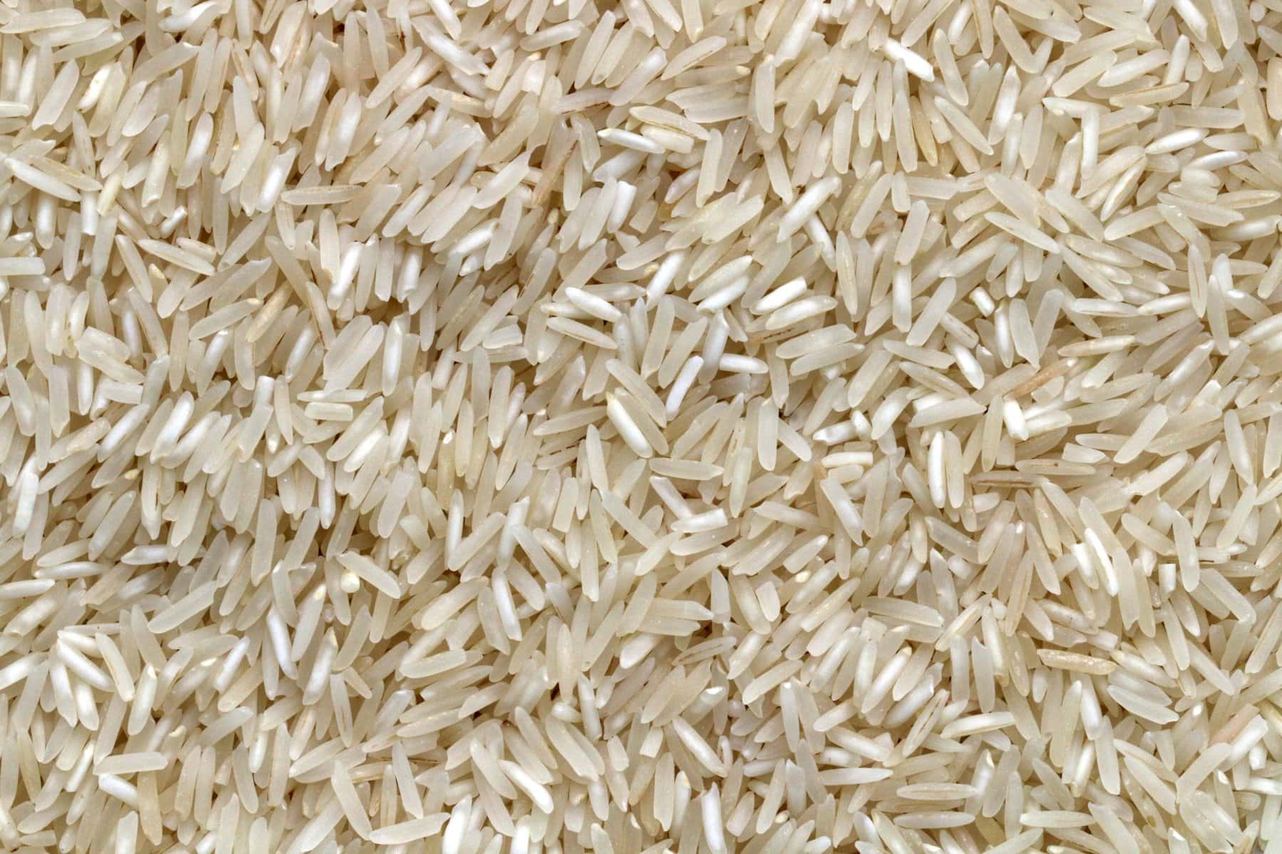 Hulled white rice.