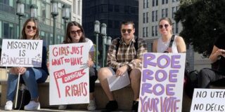 An abortion rights demonstration in California