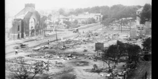 Tulsa, OK Race Riot burned building