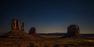 Monument Valley at night